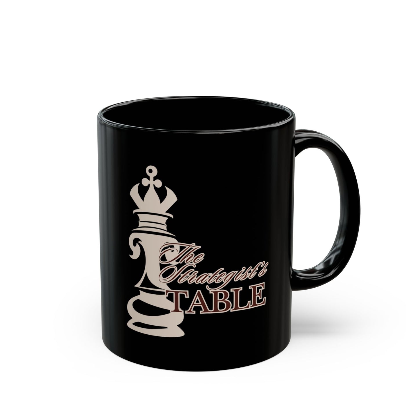 Inspirational Ceramic Mug – The Strategist's Table (Black)