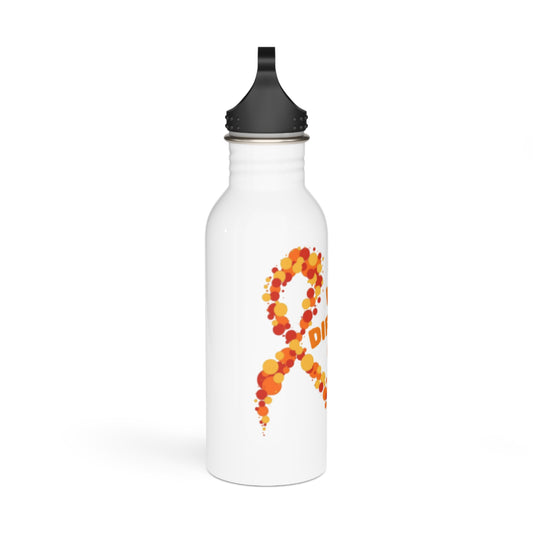 Stainless Water Bottle — “Strength Looks Different Every Day” Orange Awareness Ribbon