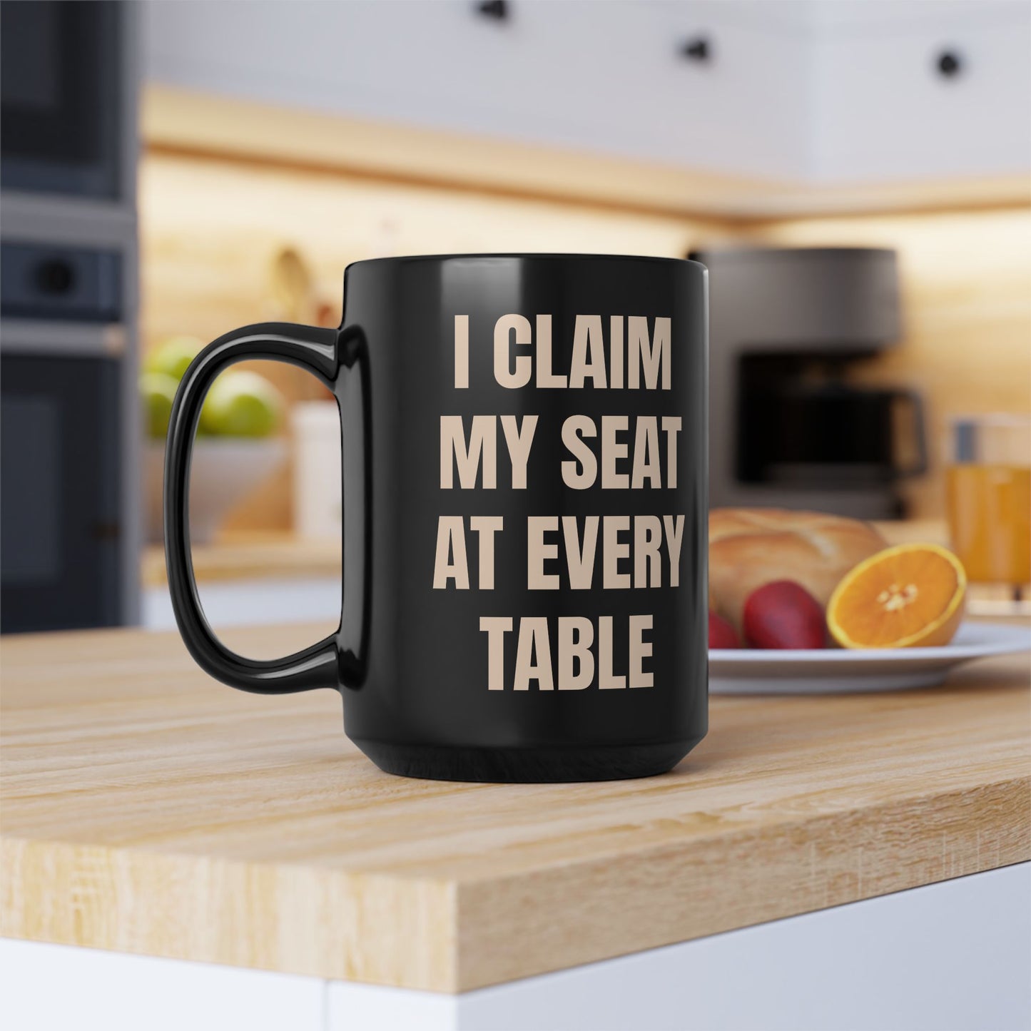 Inspirational Ceramic Mug – The Strategist's Table (Black)