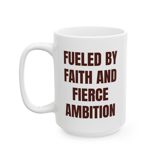 Inspirational Ceramic Mug – Fuel Your Faith