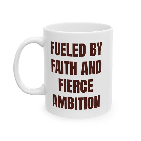 Inspirational Ceramic Mug – Fuel Your Faith